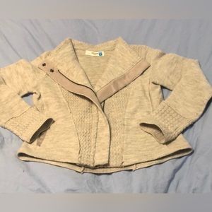 EUC Anthropologie Sparrow boiled wool sweater jacket with zipper - mediu…